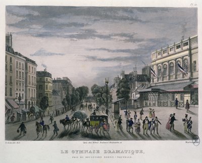 The Gymnase Dramatique Theatre, Paris, 1832 by Bernhard Schmidt